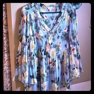 Boho flowered top